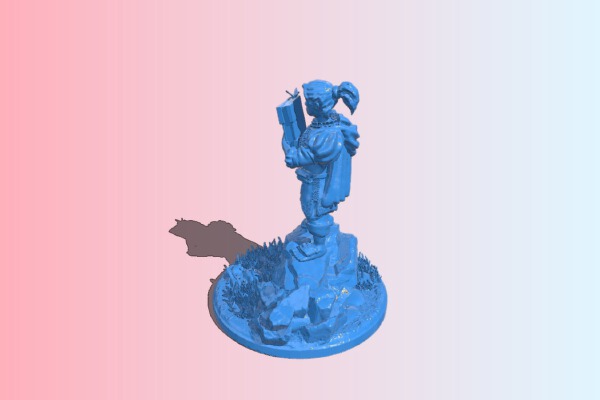 Halfling female with Book | 3d print model