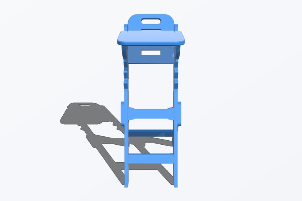 Height Adjustable Bar Stool cnc | 3d print model