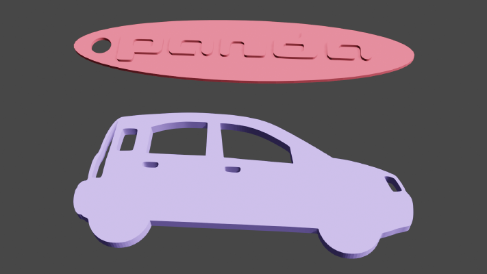 FIAT Panda 2 Keychains | 3d print model