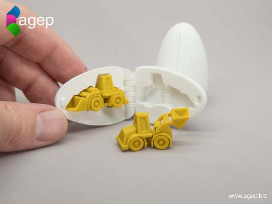 Surprise Egg #3 - Tiny Wheel Loader | 3d print model