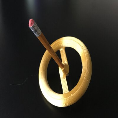 Spinning top with wooden pencil | 3d print model