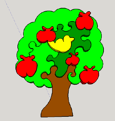 Jigsaw Apple-tree 2.0 | 3d print model