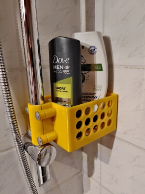 Shampoo-Ablage, Duschstange 25mm | 3d print model