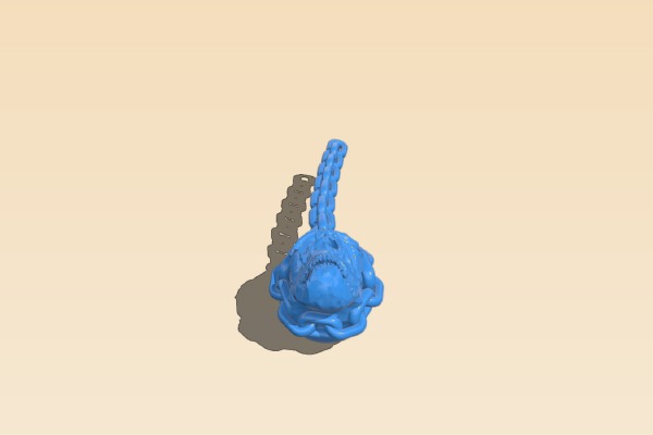 skull hanging on a chain | 3d print model