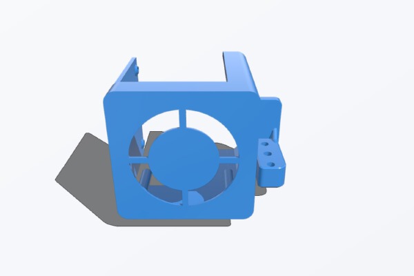 Ender 3 Pro Fan Shroud for 4020 Fan and Touch Mount | 3d print model