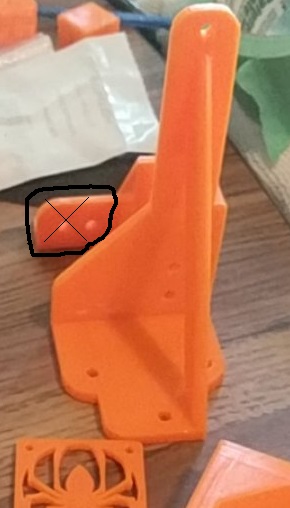 Tarantula lower right bracket with vertical support