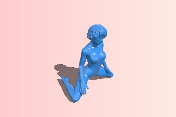 Nude pose, thicker | 3d print model