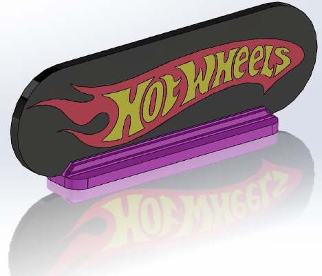 HotWheels logo 3 color | 3d print model