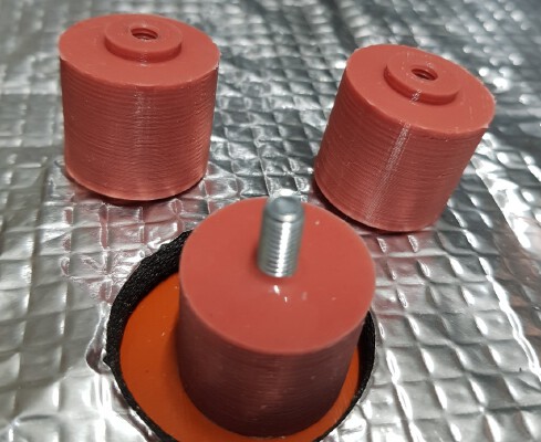 Artillery Sidewinder X1 - Silicone dampers form for the heatbed | 3d print model