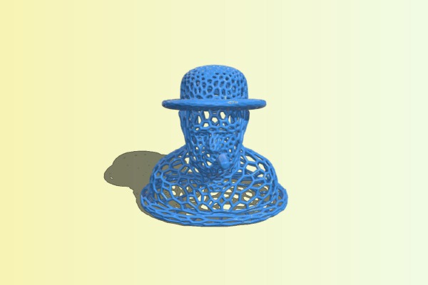 Sir Winston Leonard Spencer-Churchill in style Voronoi. | 3d print model
