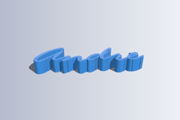 Nom en 3D _ 3D name | 3d print model