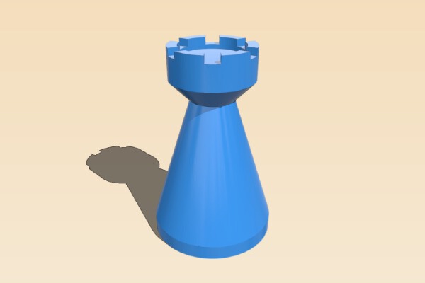 Minimalist chess set – rook | 3d print model