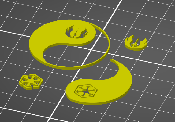 Sith Yin Jedi Yang | 3d print model