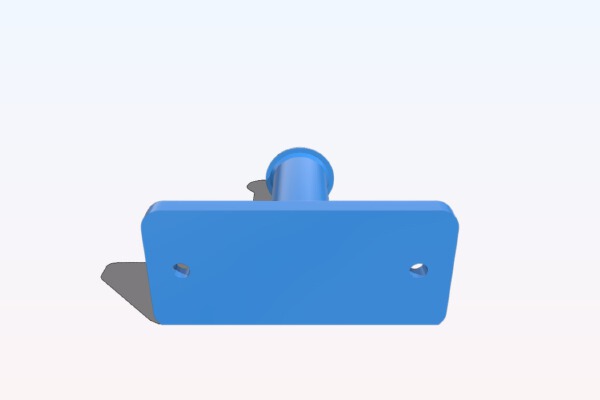 Simple Wall Mount Spool Holder for Stupid 30mm Filament Reel Holes (eg: AMZ3D) | 3d print model