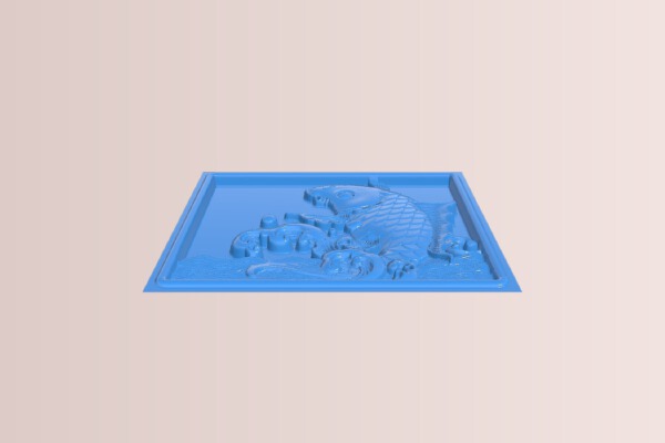 The picture of a carp | 3d print model