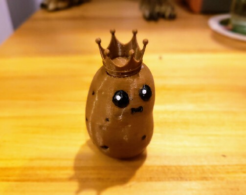 Kawaii Potato Queen | 3d print model