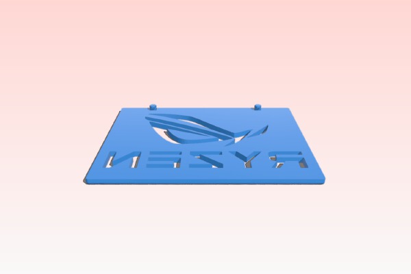 (without ssd carry remix) NZXT SSD Bracket with Asus ROG Logo | 3d print model