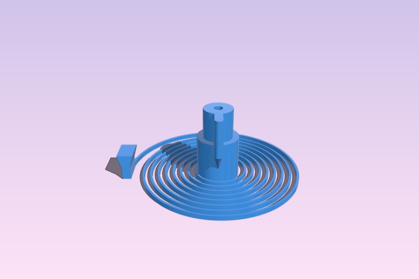 updated Escapement Spring for 3D printed mechanical Clock with Anchor Escapement