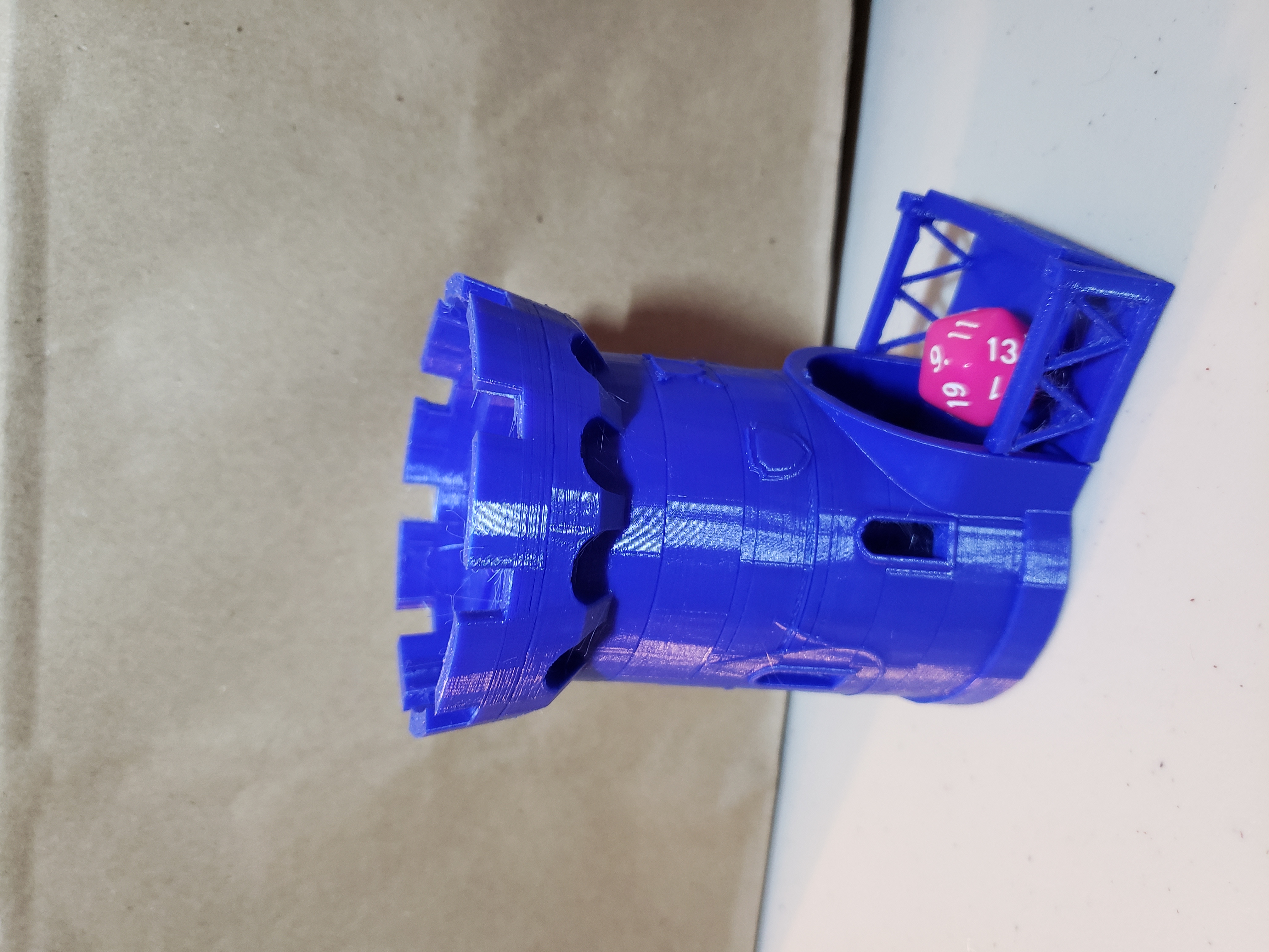 Round Dice Castle with Removable Tray