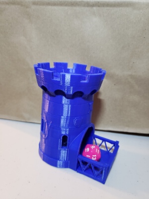 Round Dice Castle with Removable Tray | 3d print model