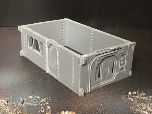 Sci Fi Simple Modular 28mm Walls | 3d print model