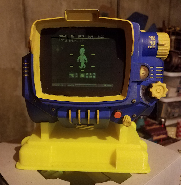 Fallout 4 PipBoy 3000 Display Stand Files to download and to 3D