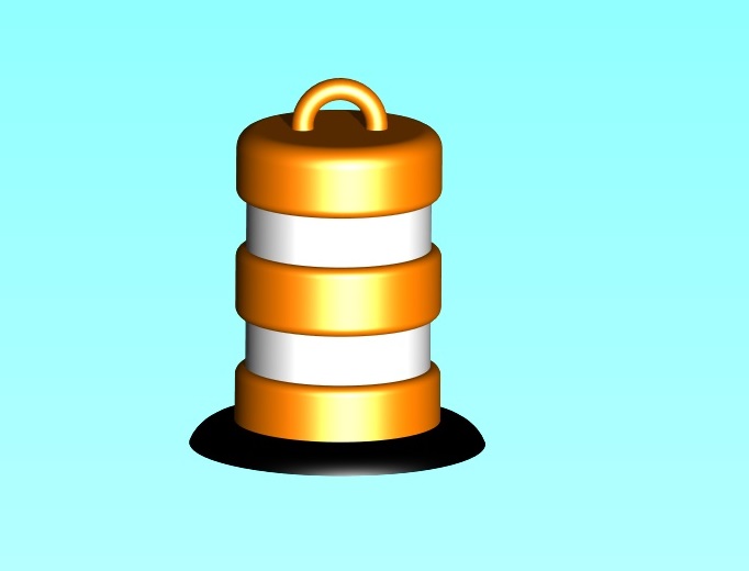 Traffic Drum 1_14 for Tamiya Trucks