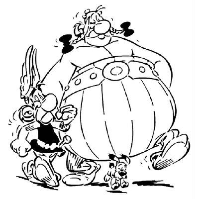 Asterix and Obelix stencil | 3d print model