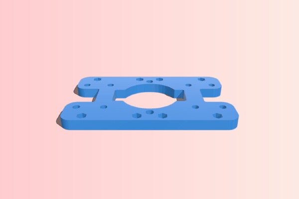 X Carriage for Igus Pillow Block Bearings with Rear Fan Mount | 3d print model