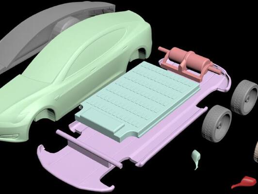 Tesla Model S - Separate parts ready for printing | 3d print model