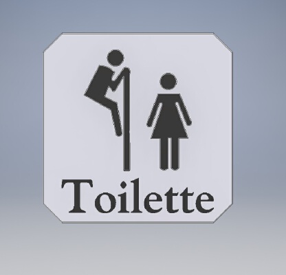 Signalétiques Toilettes | 3d print model