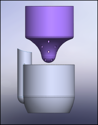 Self-Watering Planter, Coffee-cup sized | 3d print model