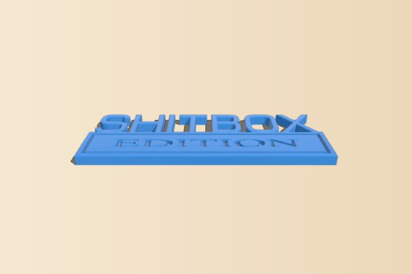 Shitbox Edition Badge | 3d print model