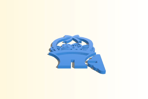 Easter Basket Standup | 3d print model