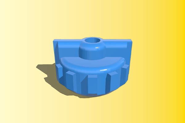 Adusting Knob with Internally Integrated M3 Nut - Fits Bukito,Prusa, and Others. | 3d print model