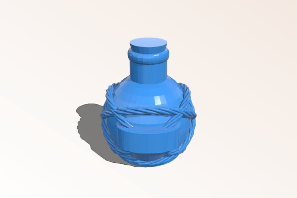 Blank Label Potion Flasks and Bottles For Dungeons & Dragons, Pathfinder and Other Tabletop Games | 3d print model