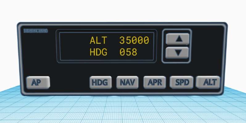 Bendix KAP140 Autopilot Panel for Flight Simulation | 3d print model