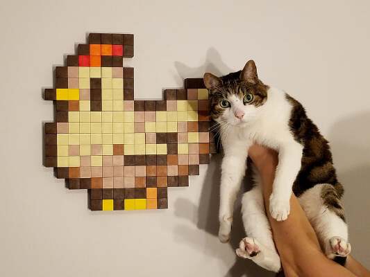 3D Penny-Powered Pixel Art Blocks - Video Game Art | 3d print model