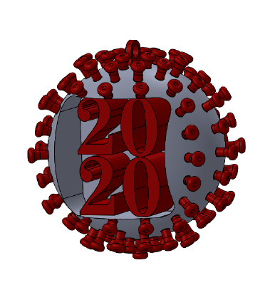 COVID-19 2020 ornament | 3d print model