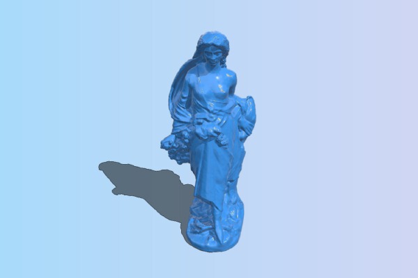 Woman with flowers | 3d print model