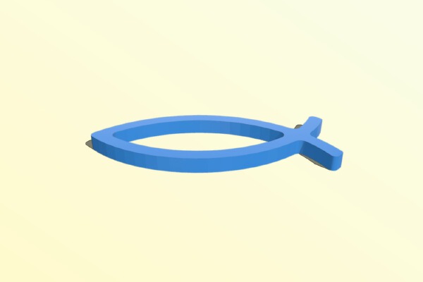 Jesus Fish Key Chain | 3d print model