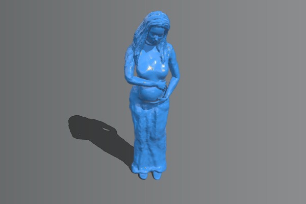 Pregnant Villager - Long dress version | 3d print model