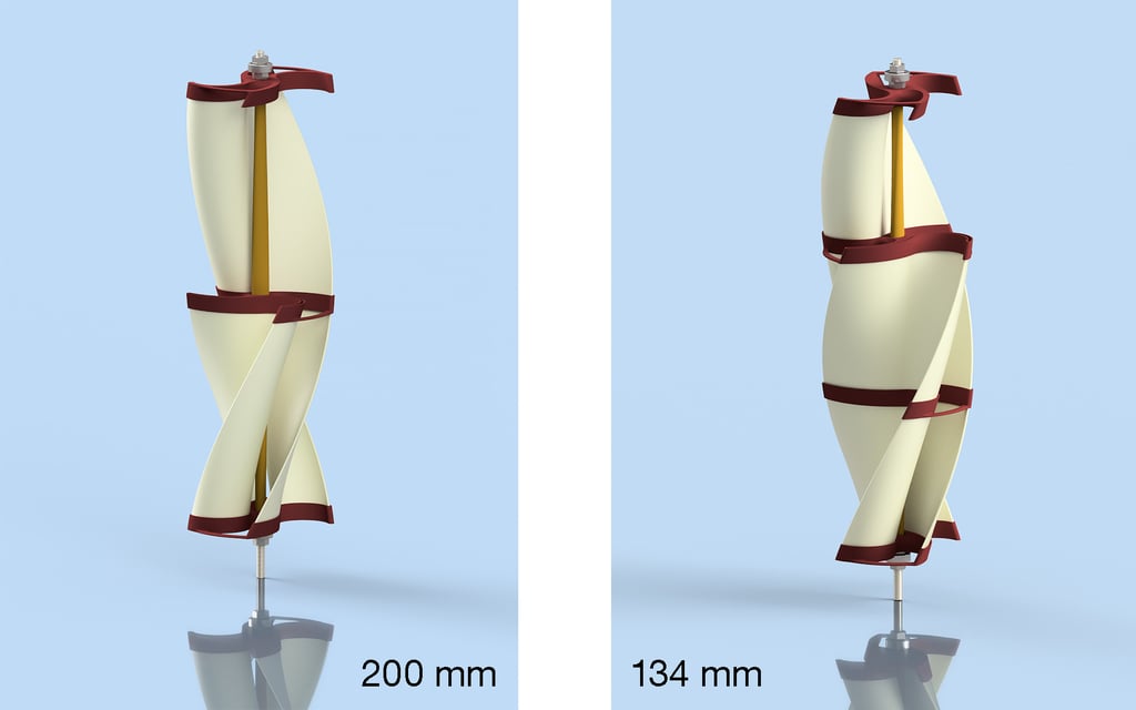 Vertical Axis Wind Turbine VAWT Ø133mm