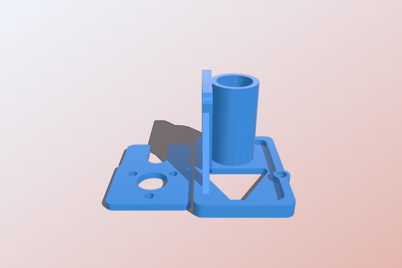 Floating X carriage mount for Trinity Labs Aluminatus 1. De-couples Z axis lift from X-Y variance