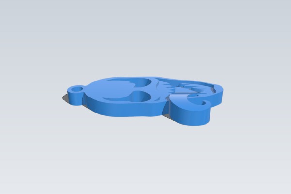 Keychain Venom Minimal (Version 2) | 3d print model