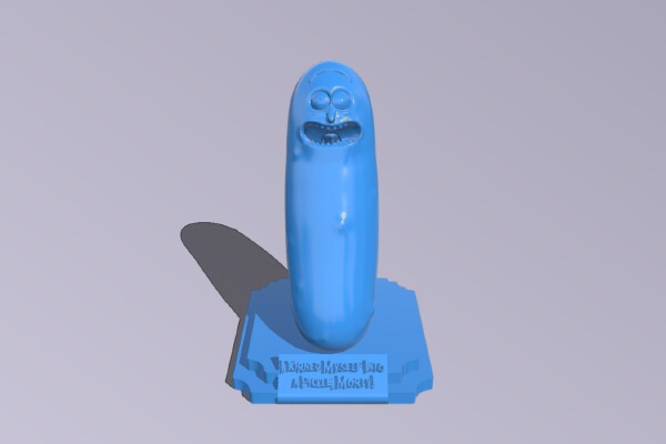 Pickle Rick on Podium without back struture | 3d print model