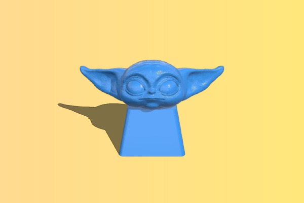 Baby Yoda Key Cap | 3d print model