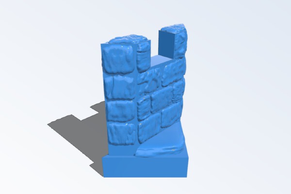 OpenForge Crenelated Diagonal Wall | 3d print model
