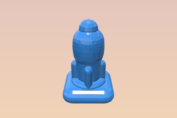 Chess Space Ship Pawn | 3d print model