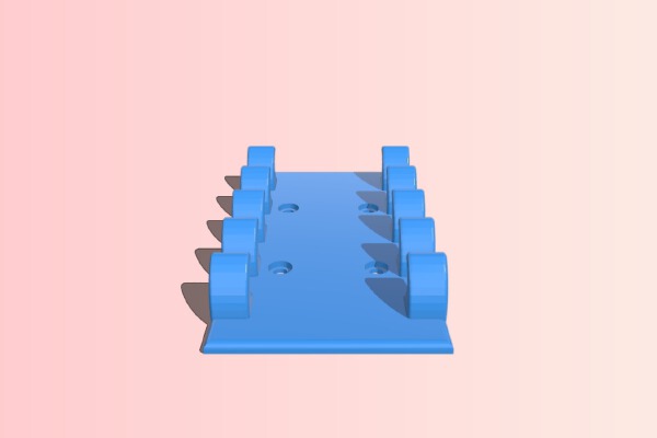 Paint Brush Hanger _ Holder - Wall Mount - Five Brushes | 3d print model